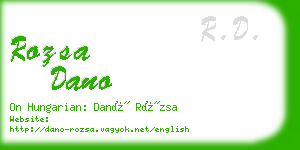 rozsa dano business card